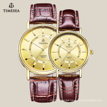 Top Quality Genuine Leather Couple Lover Wrist Branded Watch 70010